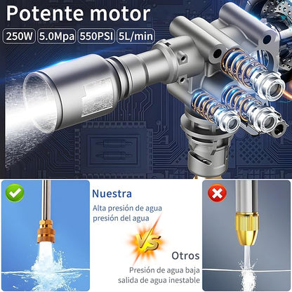 HIDROLAVADORA INALÁMBRICA DE ALTA PRESIÓN + BATERÍA EXTRA GRATIS